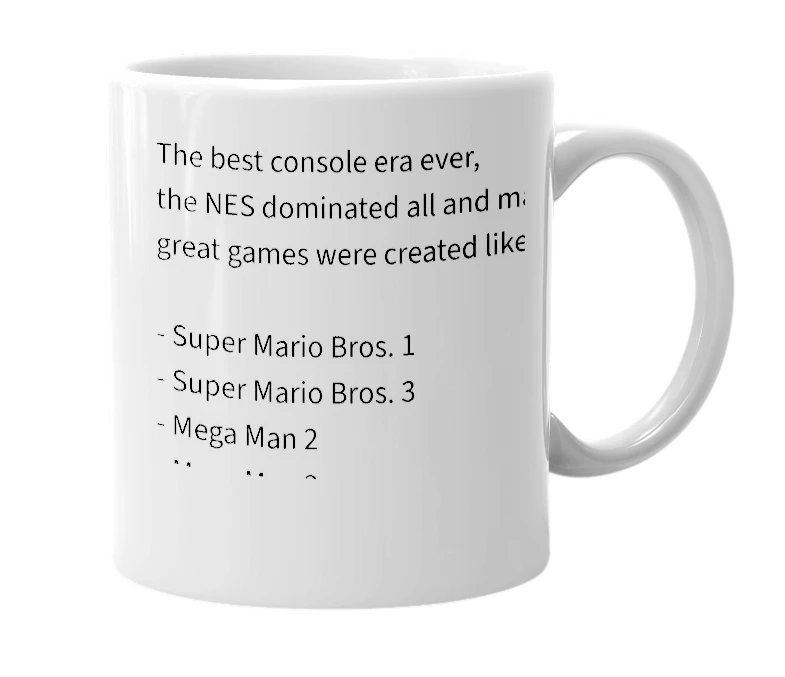 White mug with the definition of '8-bit'