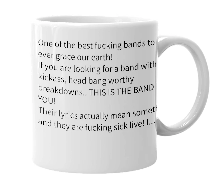 White mug with the definition of 'A Day To Remember'