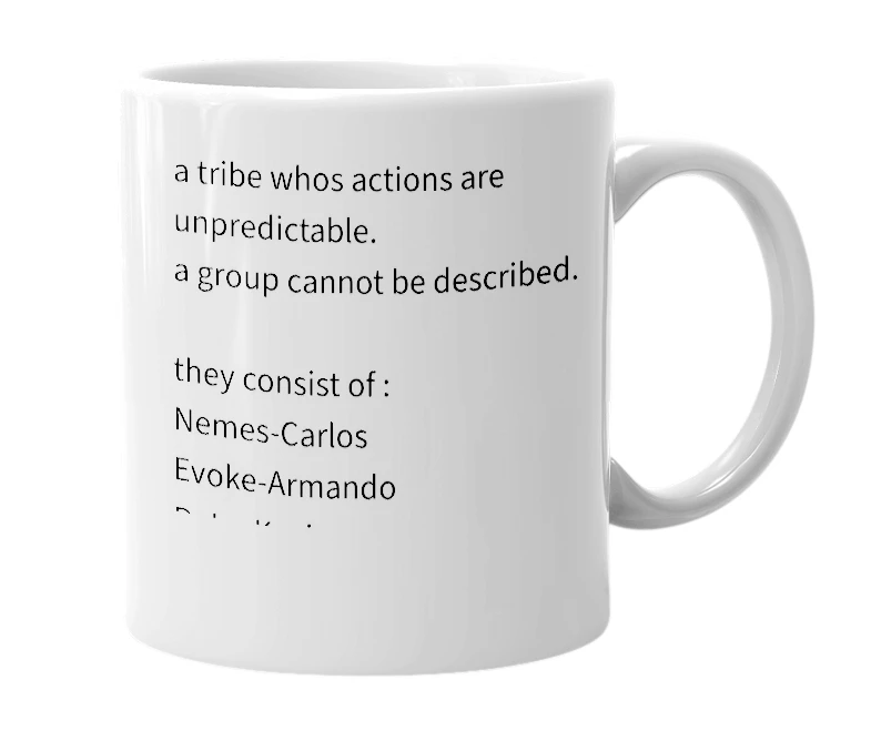 White mug with the definition of 'A Tribe Called MMP'