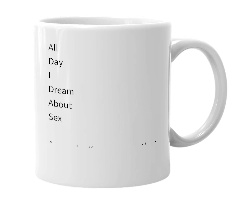 White mug with the definition of 'A.D.I.D.A.S.'