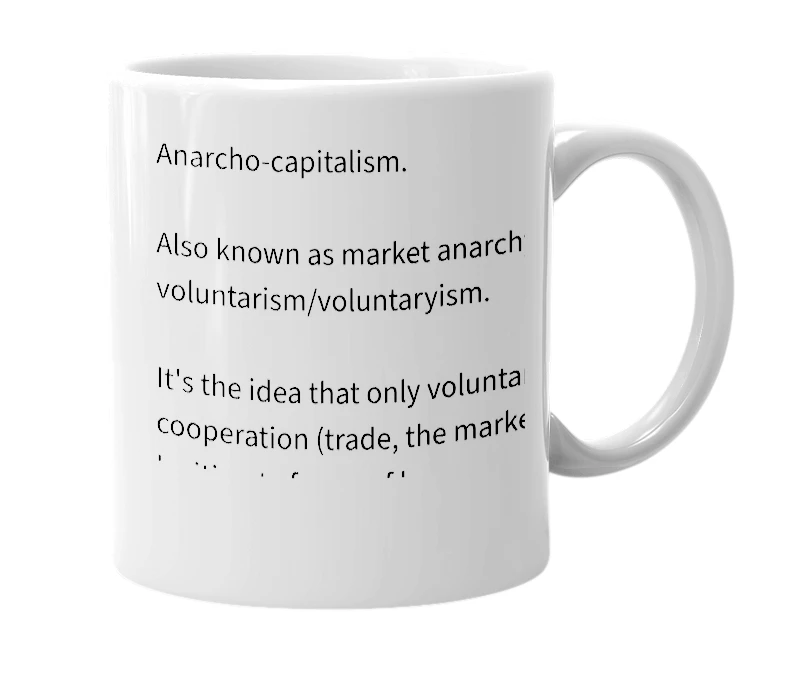 White mug with the definition of 'AC'