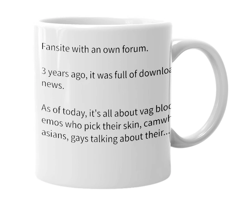 White mug with the definition of 'AFI Series'