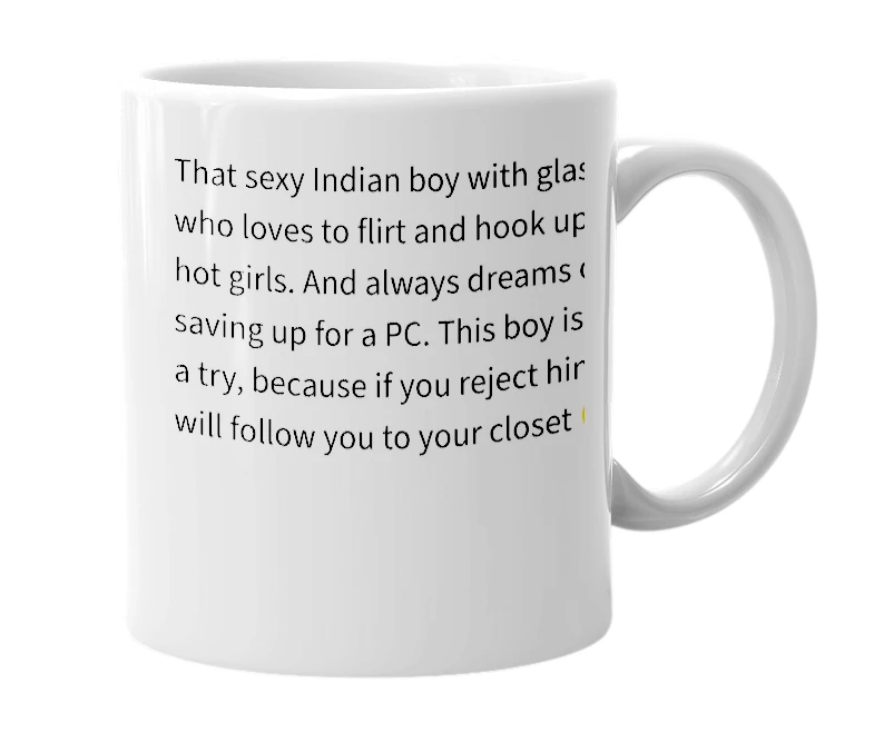 White mug with the definition of 'Adit'