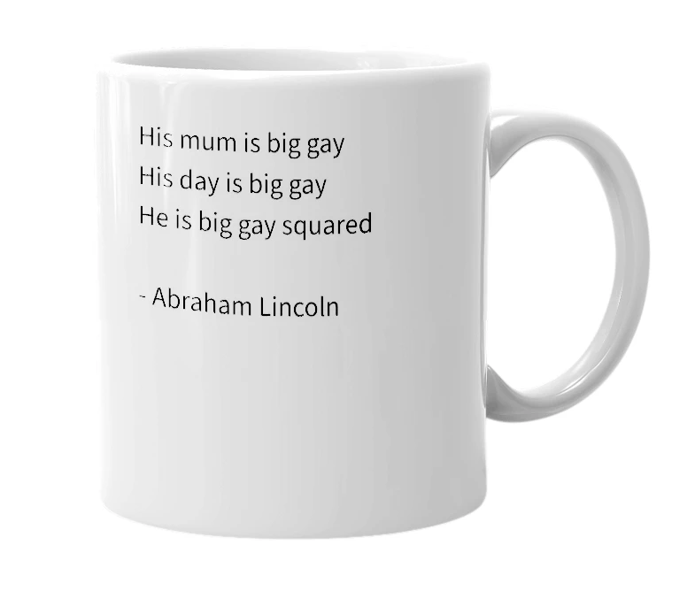 White mug with the definition of 'Albert'