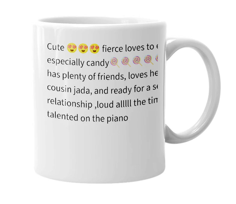 White mug with the definition of 'Aniesa'