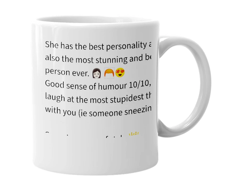 White mug with the definition of 'Aoife'