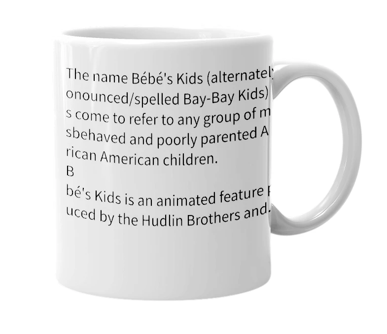 White mug with the definition of 'Baybay'