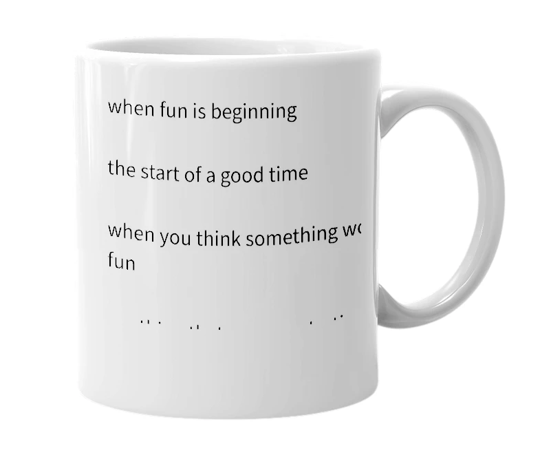White mug with the definition of 'Befun'