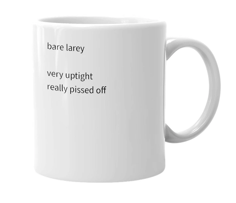 White mug with the definition of 'Ber Ler'