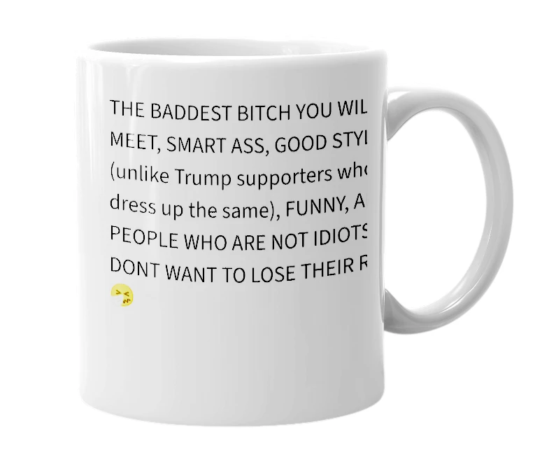 White mug with the definition of 'Biden Supporter'