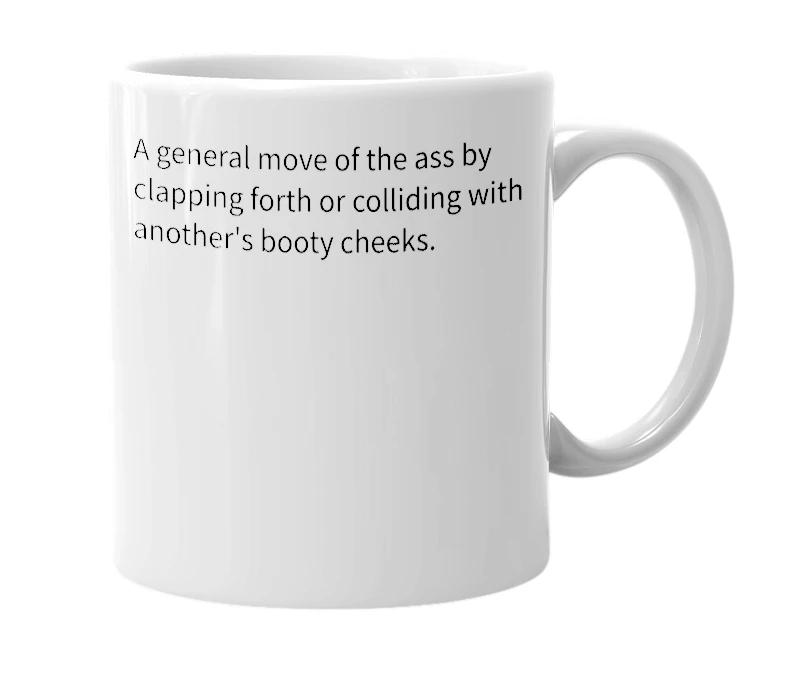 White mug with the definition of 'Booty Sex'