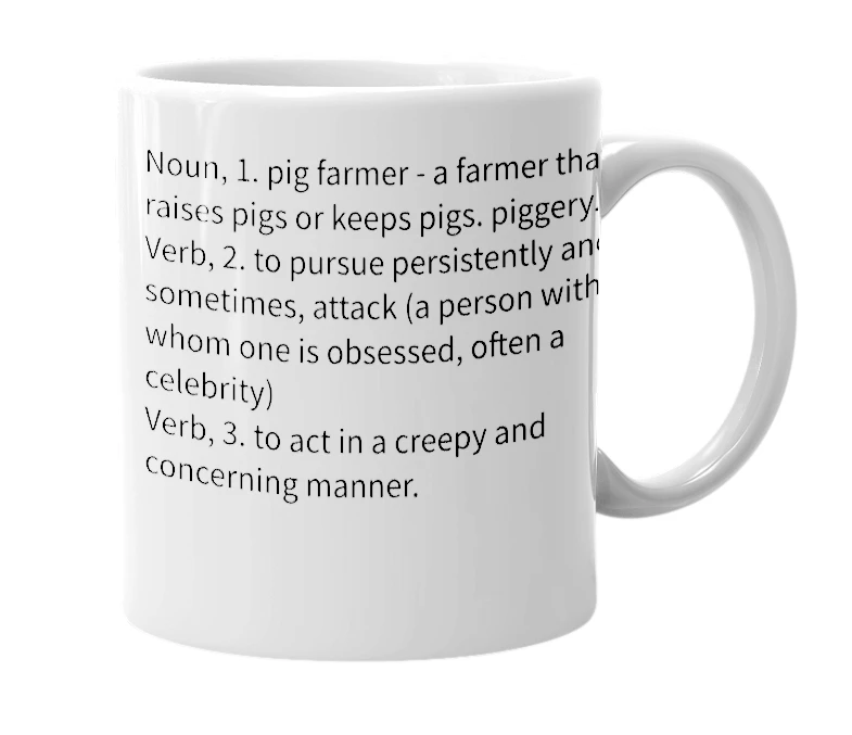 White mug with the definition of 'Brad Vogele'