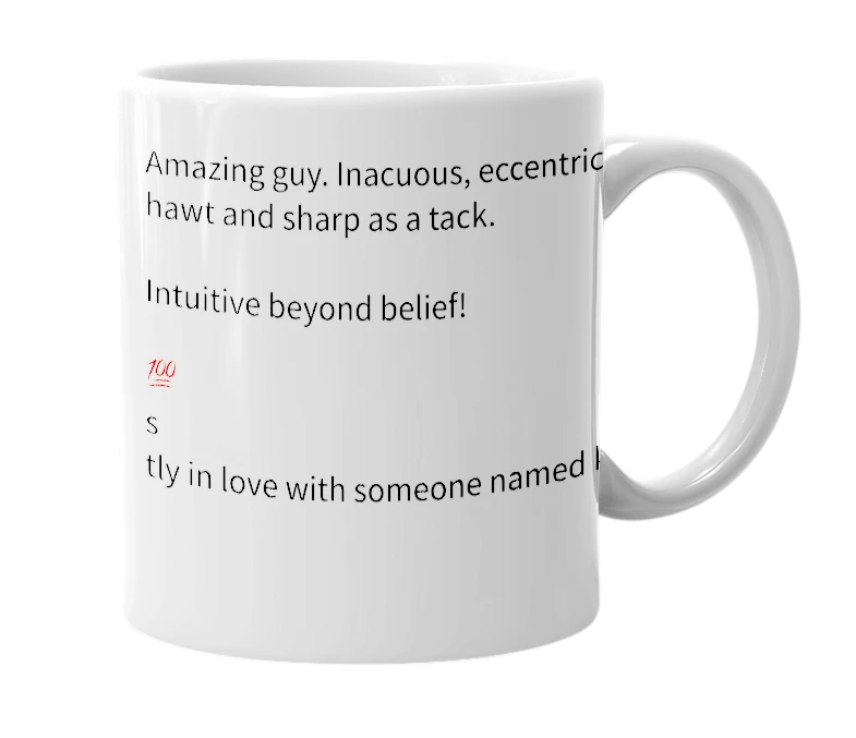 White mug with the definition of 'Brannon castleberry'