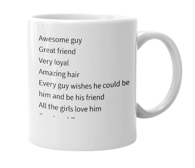 White mug with the definition of 'Brendan'