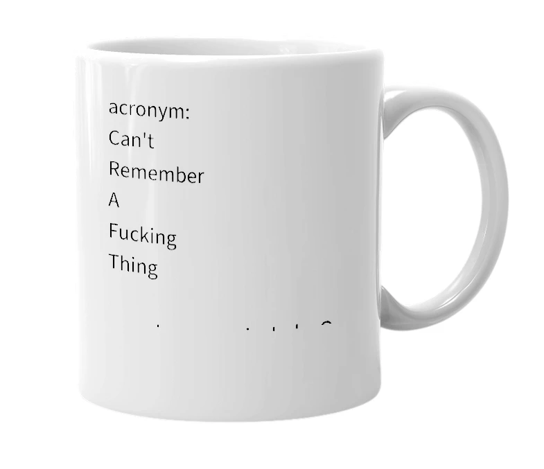 White mug with the definition of 'CRAFT'