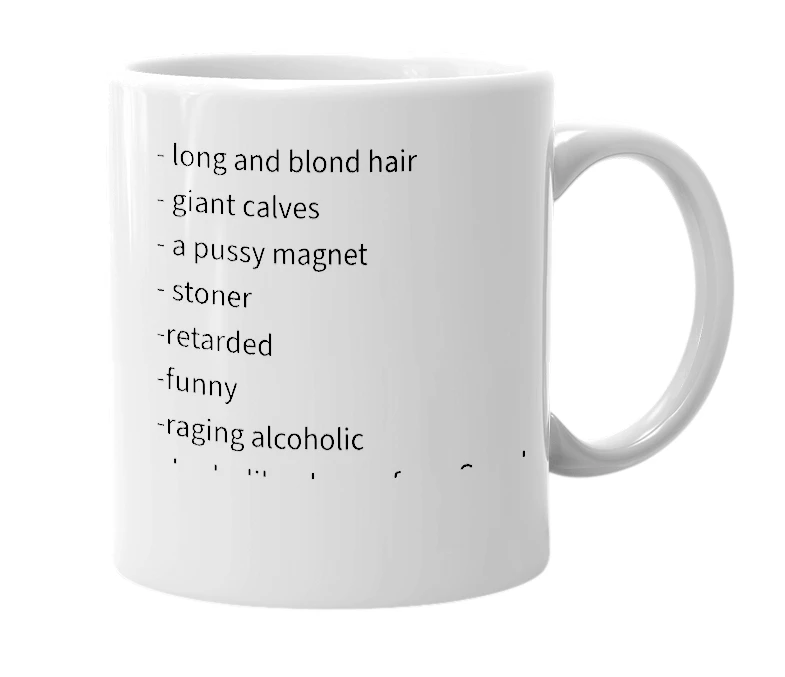White mug with the definition of 'Callean'