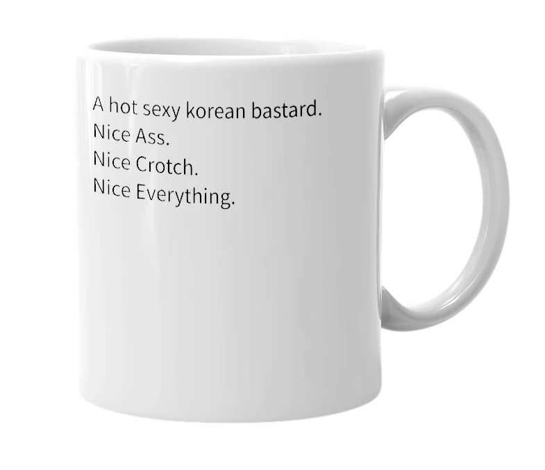White mug with the definition of 'Charqles'