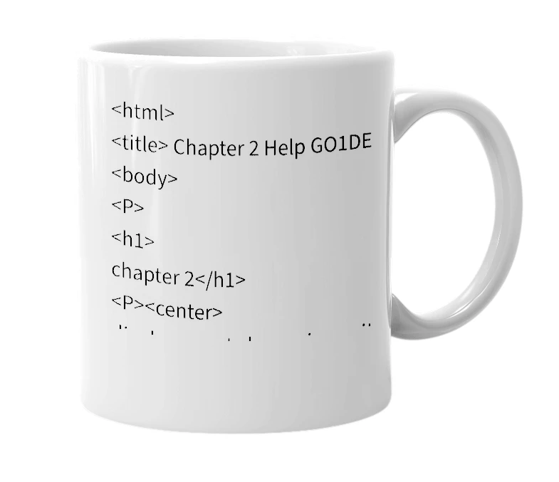 White mug with the definition of 'Chpater 2 PhysiKSaAA'