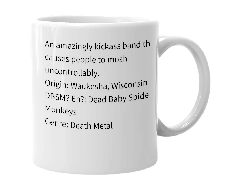 White mug with the definition of 'DBSM'