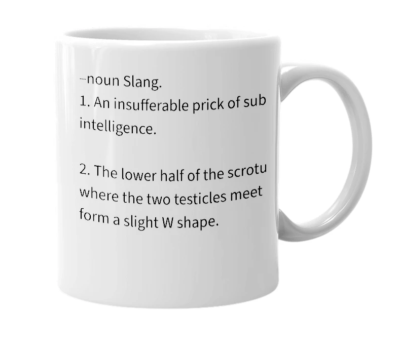 White mug with the definition of 'Delboid'