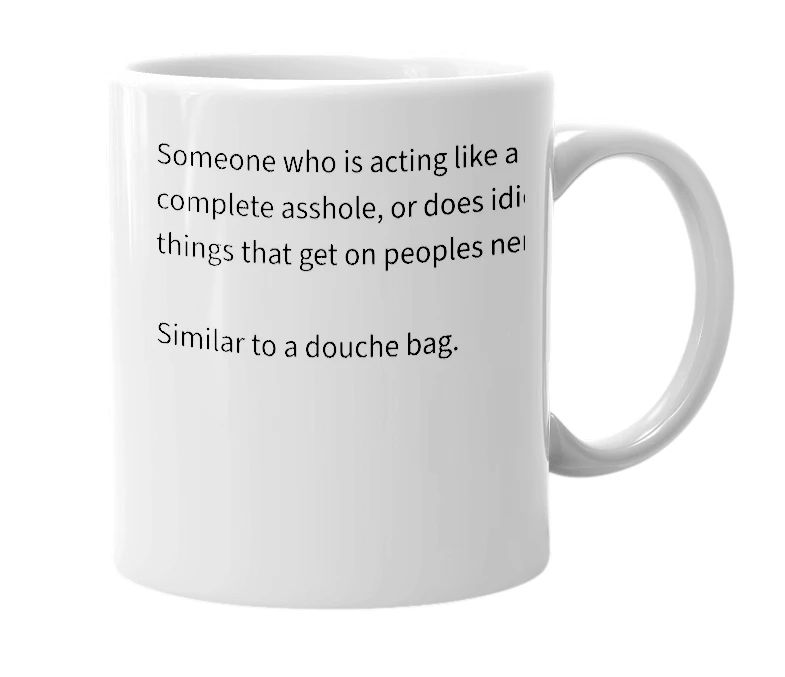 White mug with the definition of 'Diddy Bag'