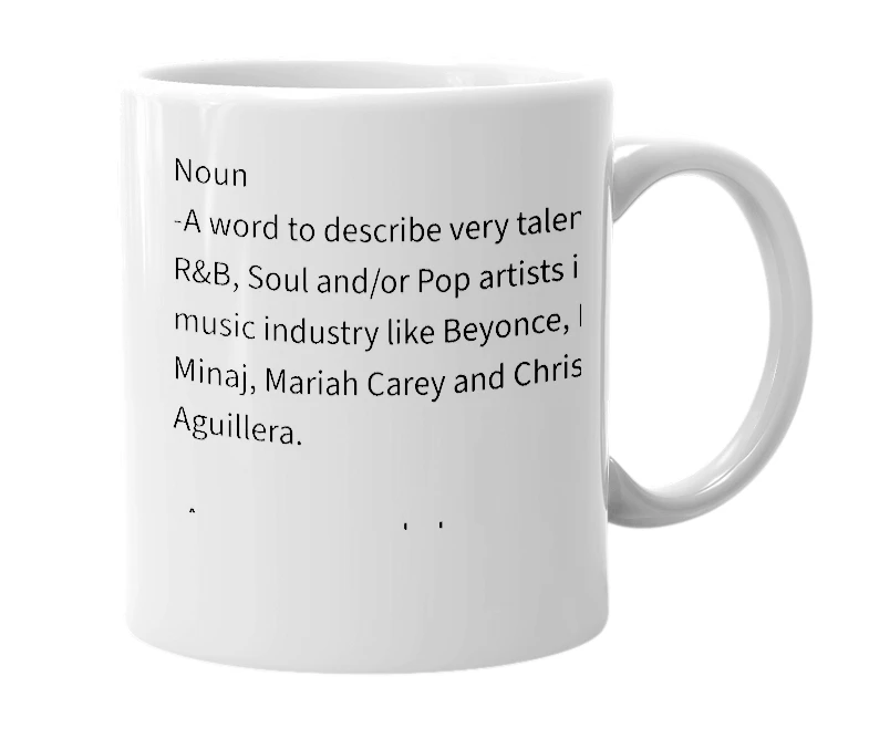 White mug with the definition of 'Diva'