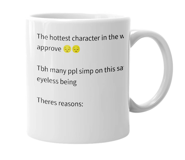 White mug with the definition of 'Eddsworld Tom'