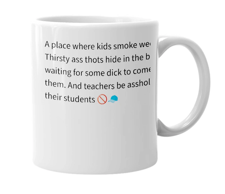 White mug with the definition of 'El Portal Middle School'
