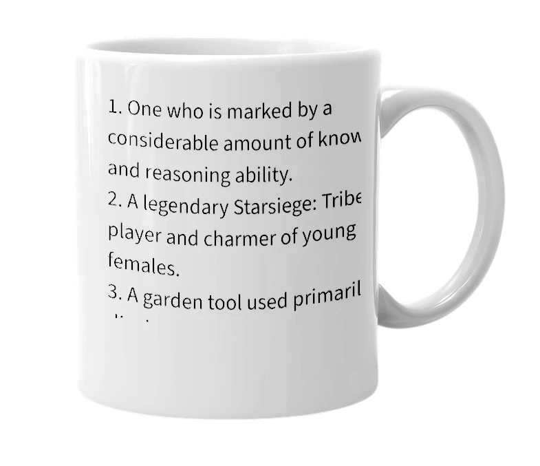 White mug with the definition of 'Enlightened One'