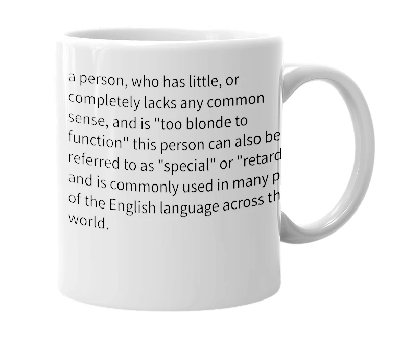 White mug with the definition of 'Exferior'