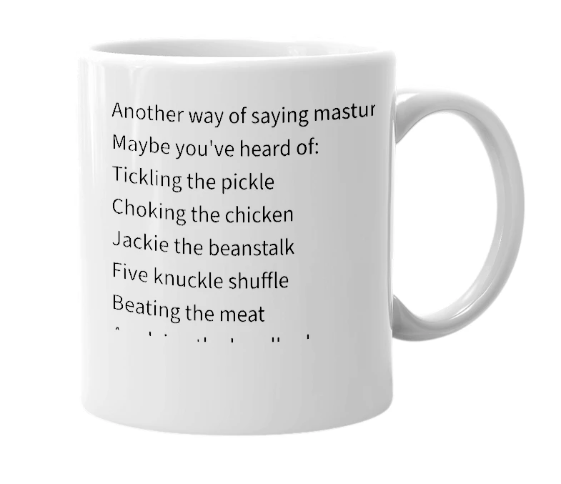 White mug with the definition of 'Fap'
