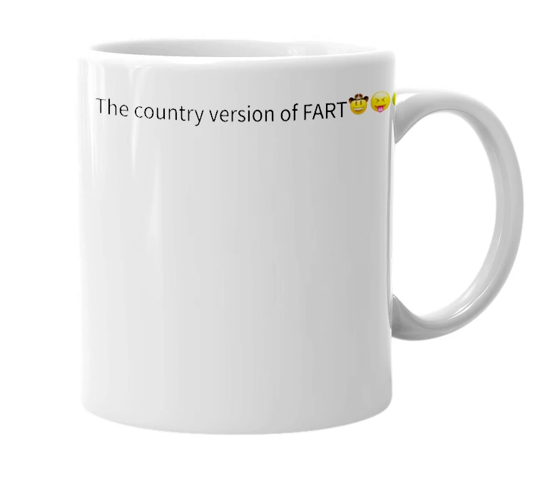 White mug with the definition of 'Farnt'