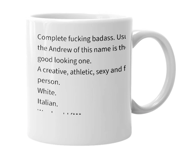 White mug with the definition of 'Flaviani'