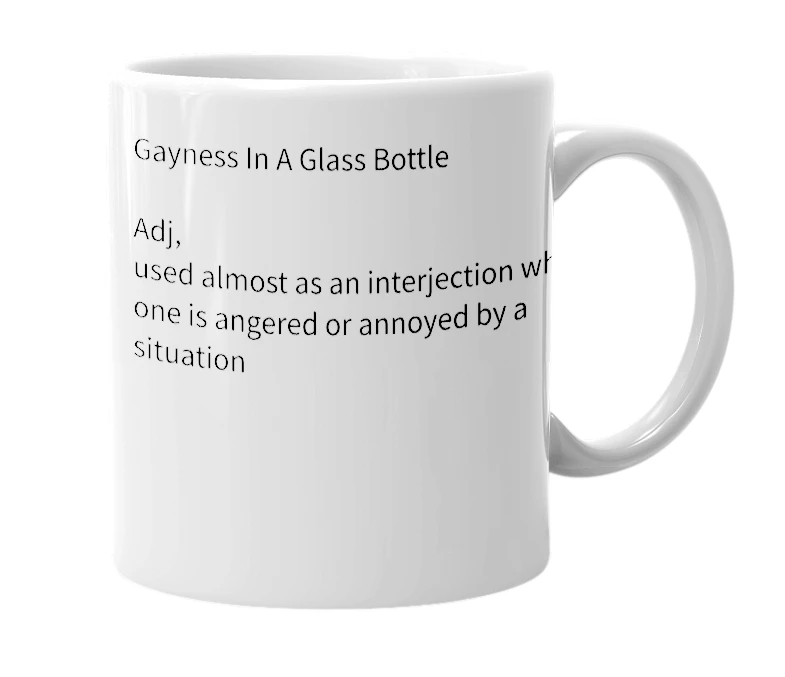 White mug with the definition of 'GIAGB'