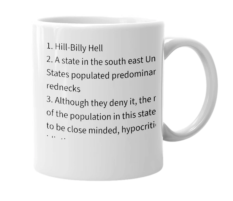 White mug with the definition of 'Georgia'