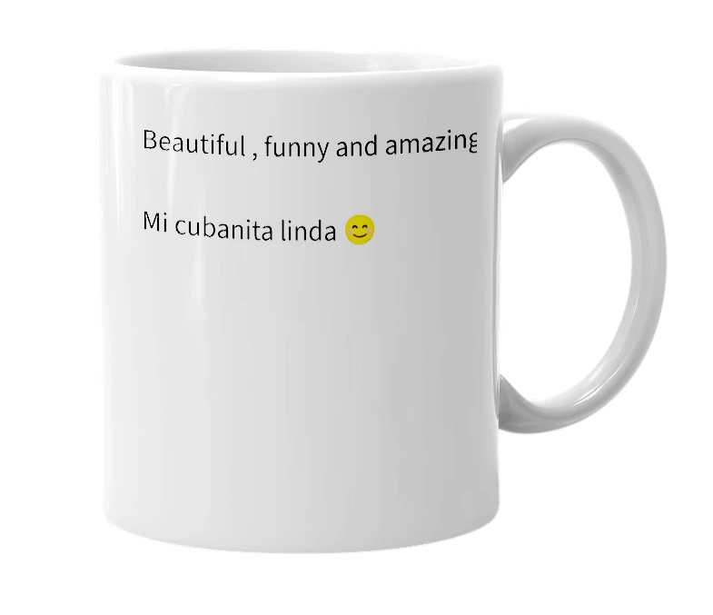White mug with the definition of 'Gleyna'