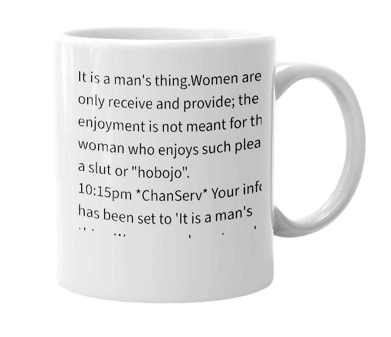 White mug with the definition of 'HoboJo'