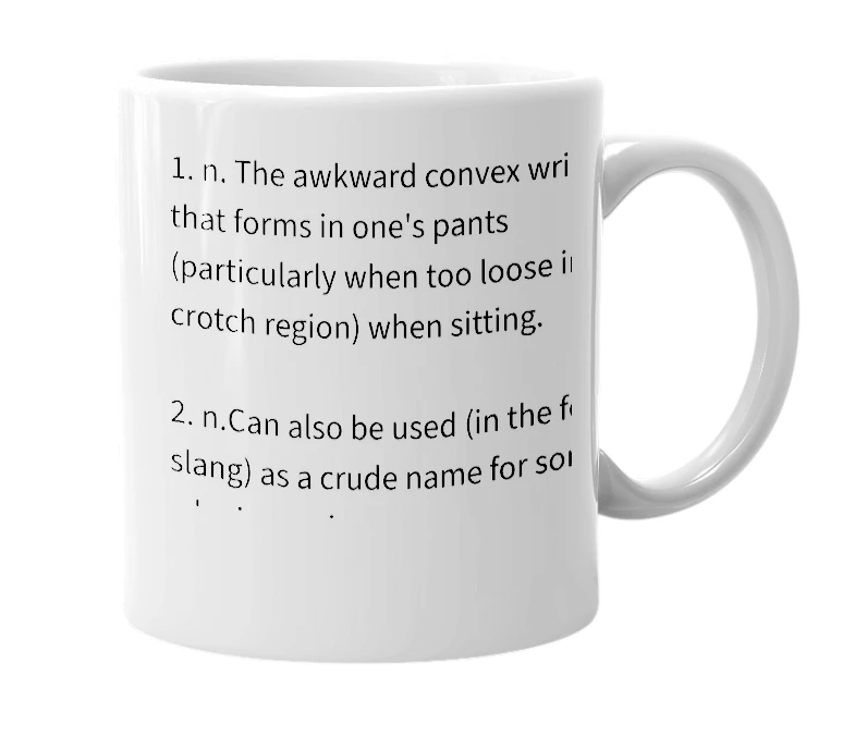 White mug with the definition of 'Hunkalunk'