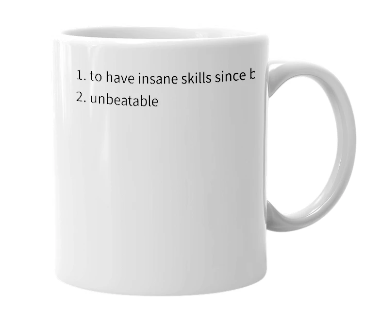 White mug with the definition of 'Inskilled'