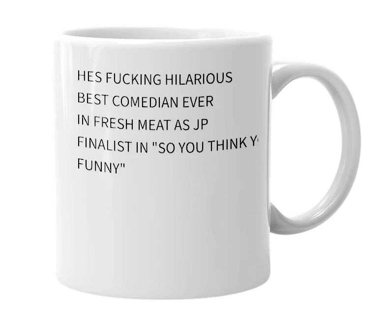 White mug with the definition of 'Jack Whitehall'