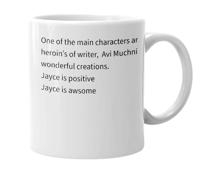 White mug with the definition of 'Jayce'