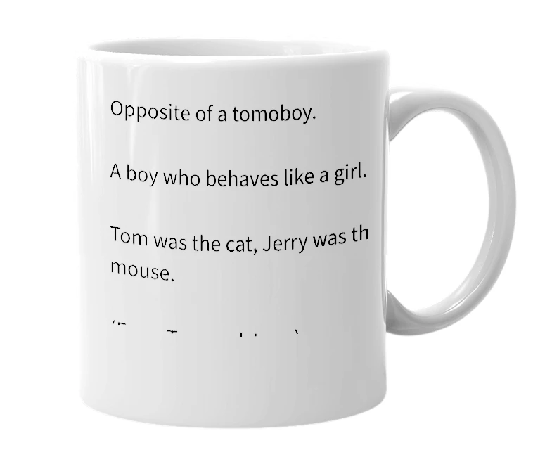 White mug with the definition of 'Jerrygirl'