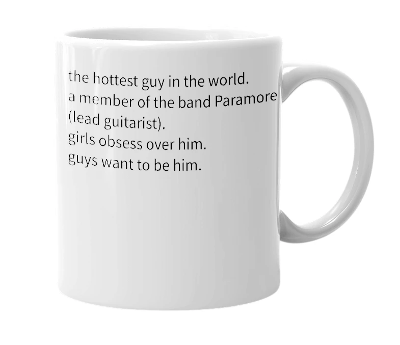 White mug with the definition of 'Josh Farro'