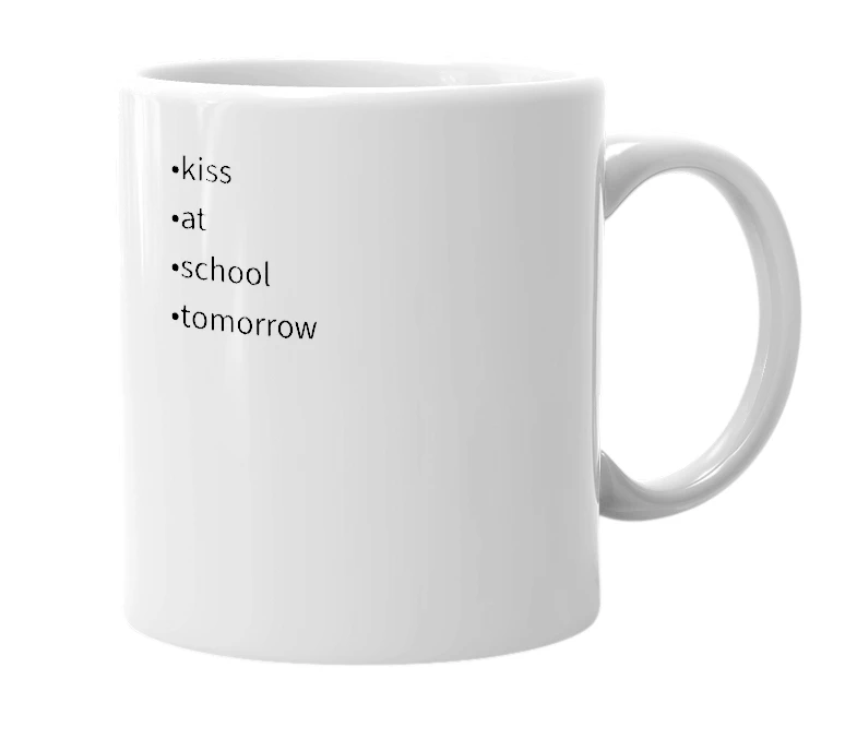 White mug with the definition of 'Kast'