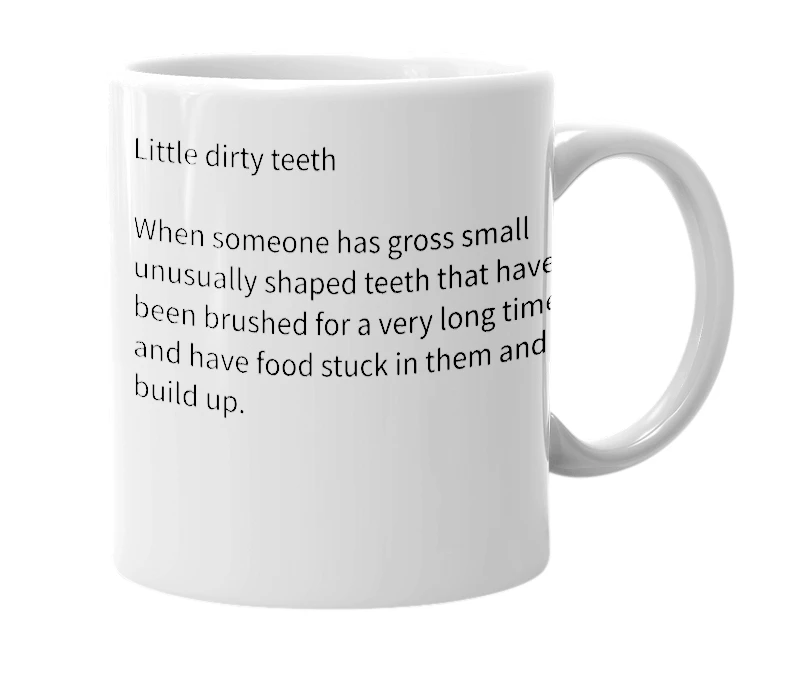 White mug with the definition of 'LDT'