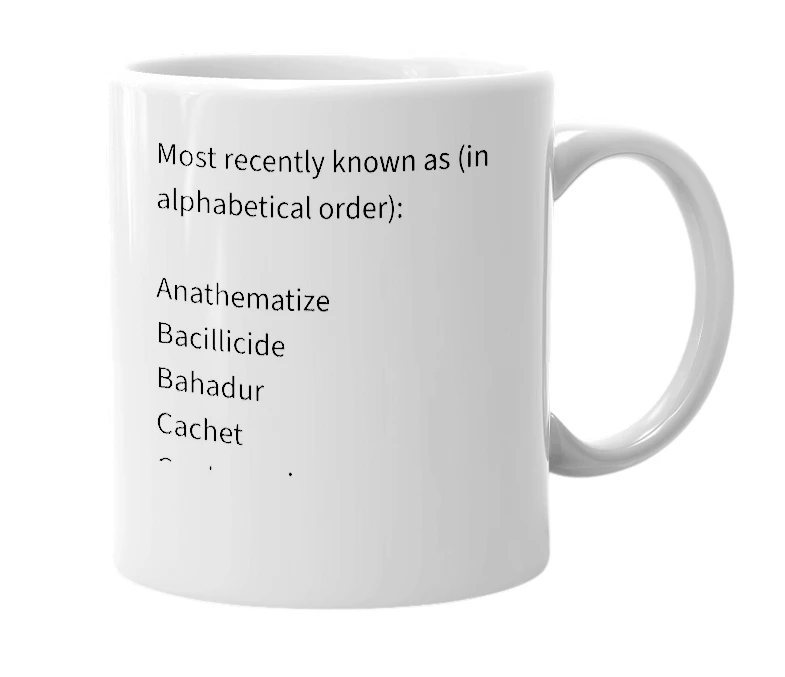 White mug with the definition of 'LPMB Hal'