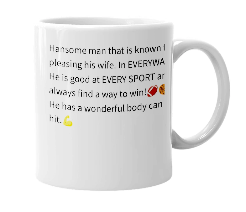 White mug with the definition of 'LaRon'