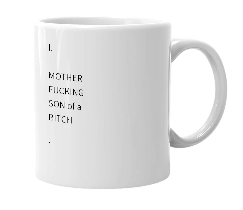 White mug with the definition of 'MFSB'