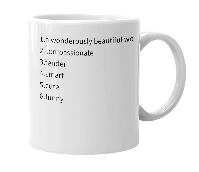 White mug with the definition of 'Maire'