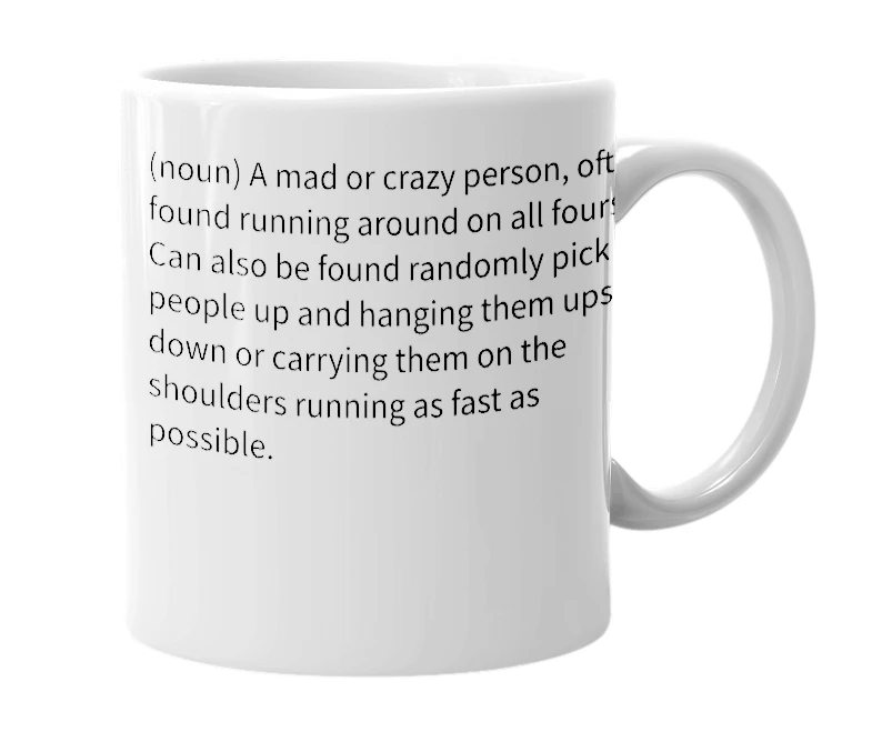 White mug with the definition of 'Mansura'